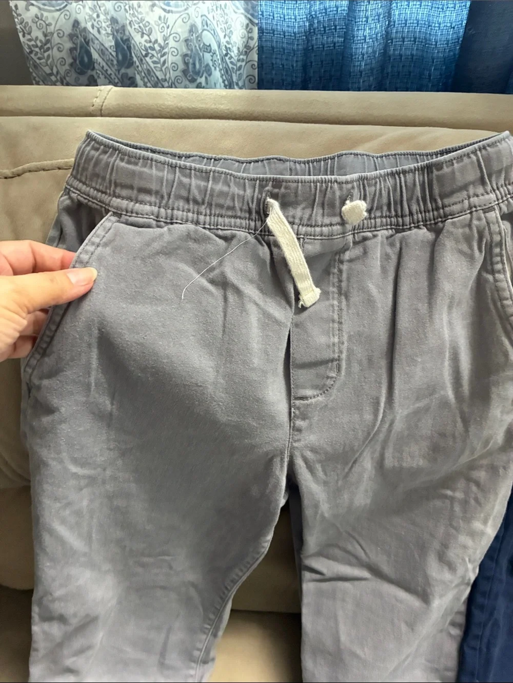 Kids Pull-On Jogger Pants - Gray and Navy